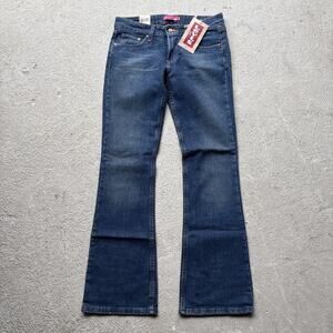 New Levi's 518 Superlow Boot Cut Denim Jeans Juniors M Sz 7 Stretch Low Rise